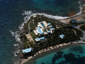Aerial view of the island
