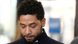 Mandatory Credit: Photo by Paul Beaty/AP/REX/Shutterstock (10168303a)
Actor Jussie Smollett talks to the media before leaving Cook County Court after his charges were dropped, in Chicago
Jussie Smollett, Chicago, USA - 26 Mar 2019