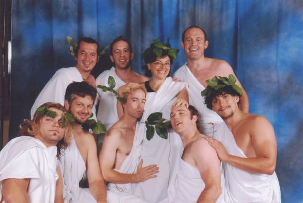 Nancy Salzman with some of her Nxivm students. Nancy used to display this picture on her desk in her office at 455 New Karner Road.