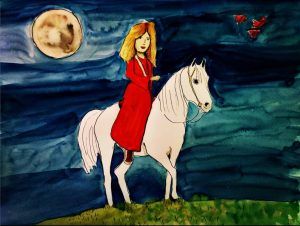 MK10ART's evocative and tender painting of Rhiannon.