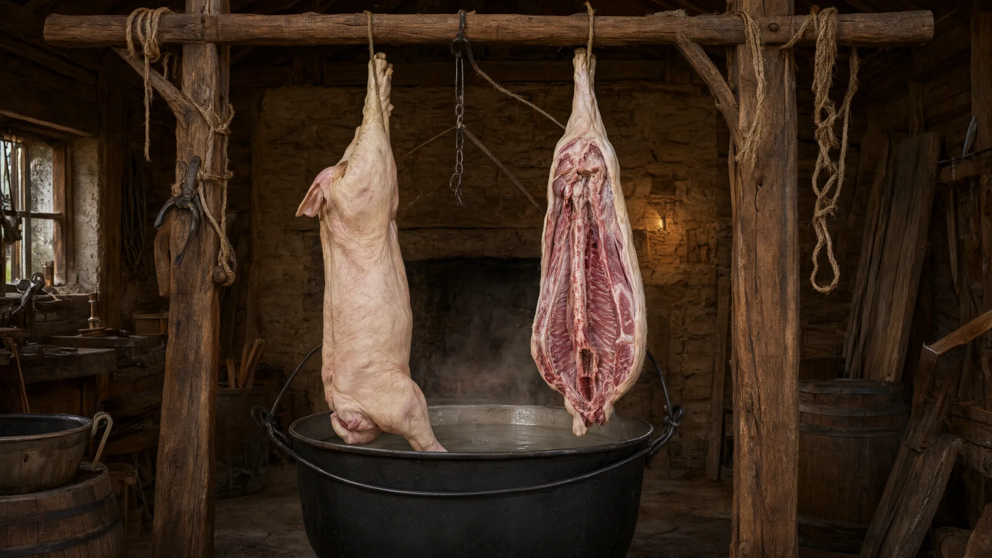 pig butchered